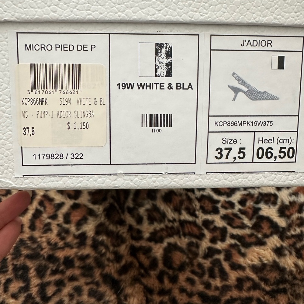 Dior J’adior Houndstooth Slingback Heels - Picture 5 of 5